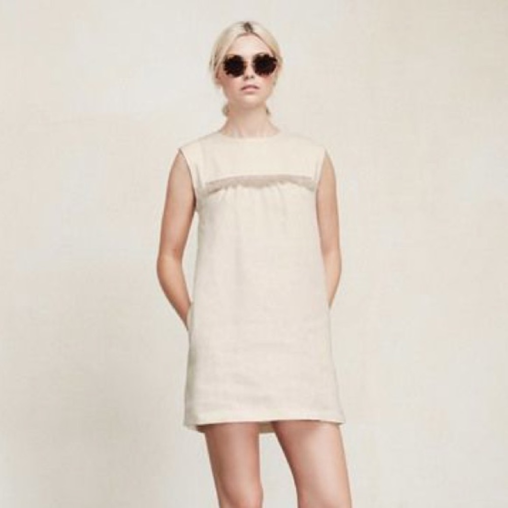 Fringe Linen Minidress | Reformation